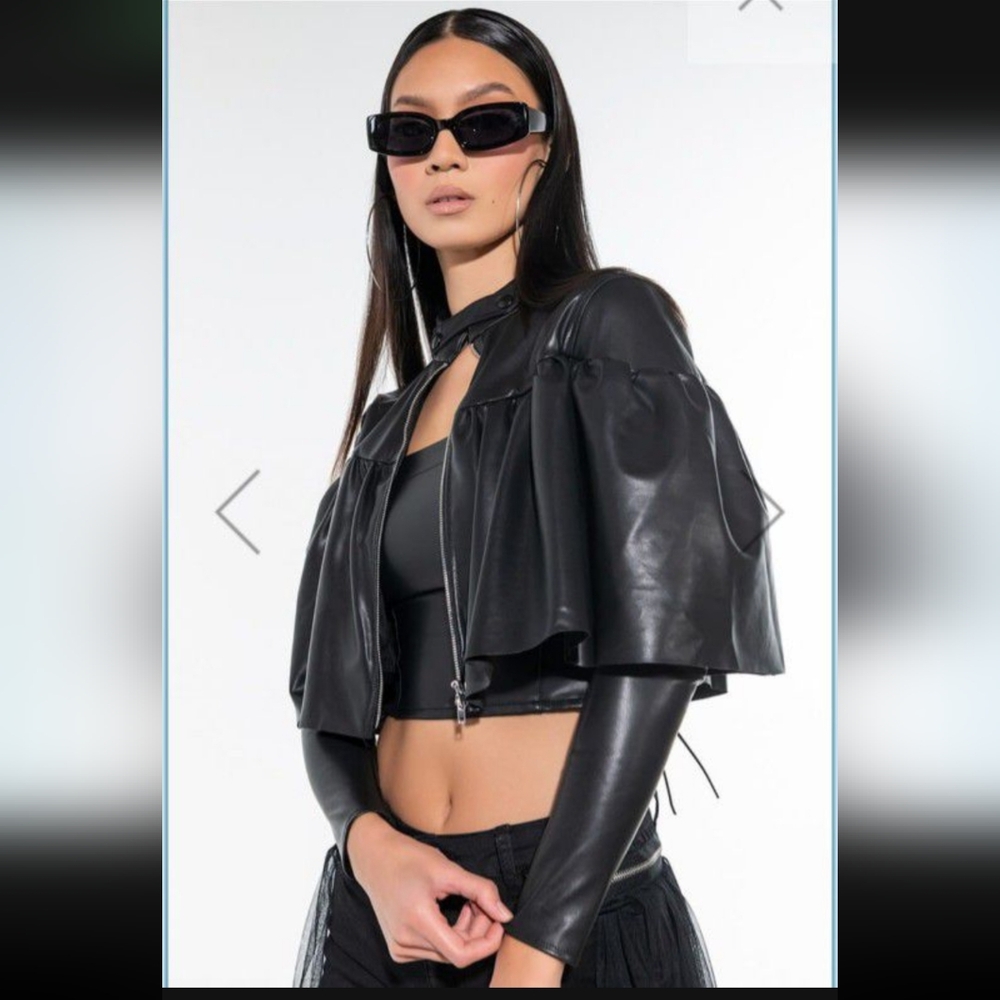 Black Faux Leather Jacket